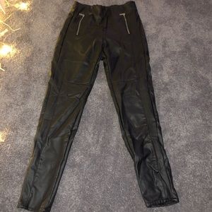 Fake leather pants